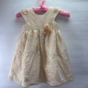 MIA & Mimi Cream Lace Floral Dress Toddler Girls Size 3T